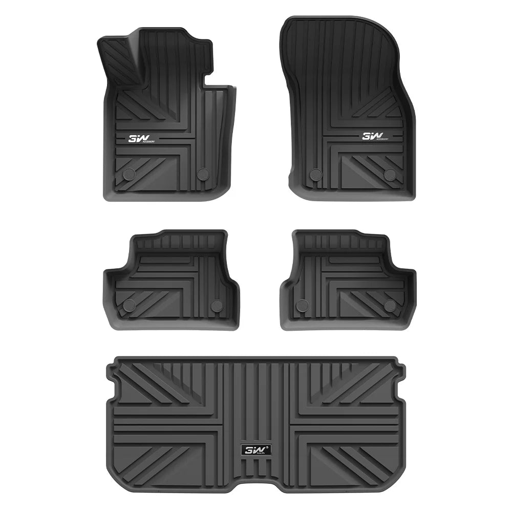 3W All Weather Car Mats For Mini Hatch 3 Doors F56 2014-2024 LHD