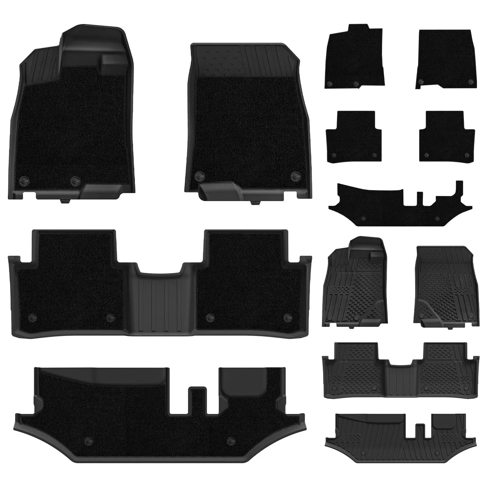 3W All Weather Car Mats For Peugeot 5008 2024-2026 (Left Hand Drive)
