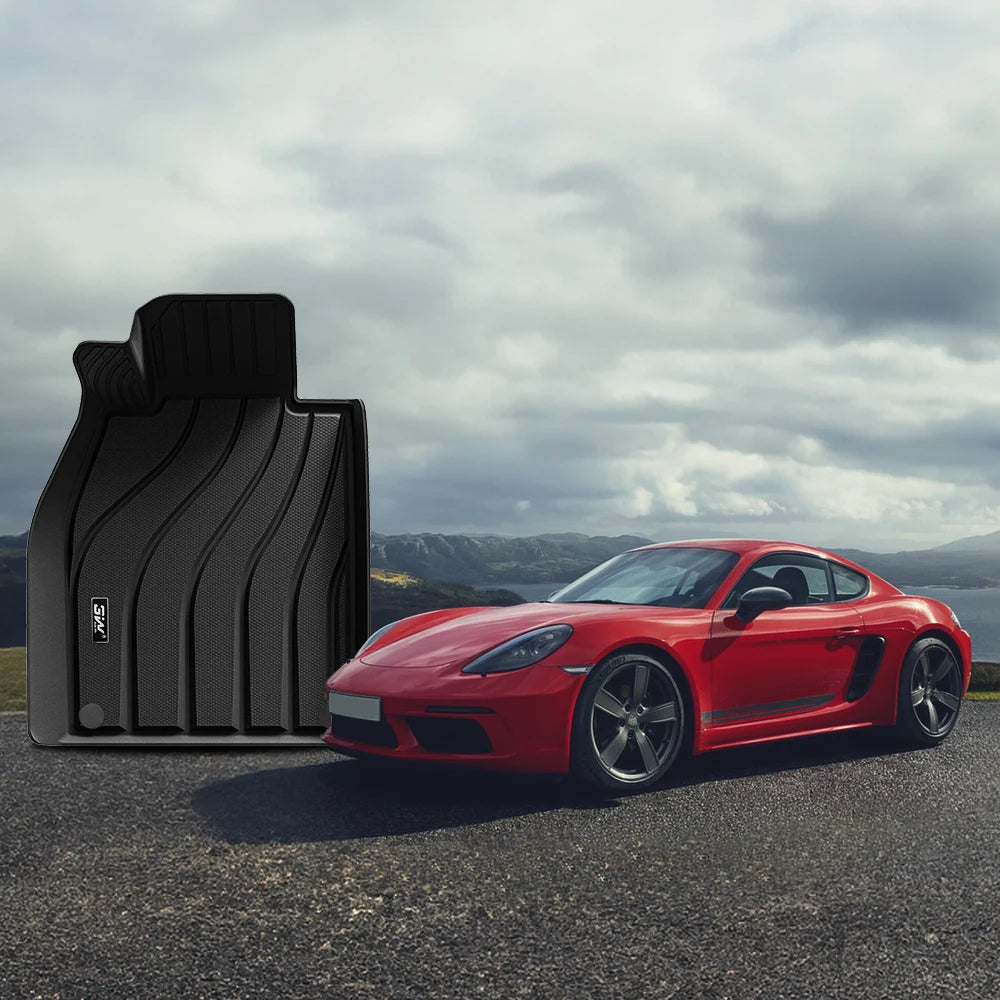 3W All Weather Car Mats For Porsche 718 Boxster-Cayman-Spyder 2016-2026 (Left Hand Drive)