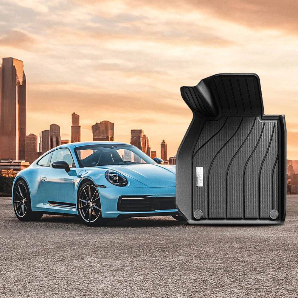 3W All Weather Car Mats For Porsche 911 991-992 2013-2024  LHD