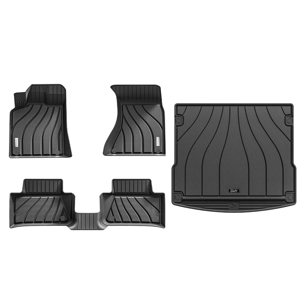 3W All Weather Car Mats For Porsche Macan 2014-2025 LHD