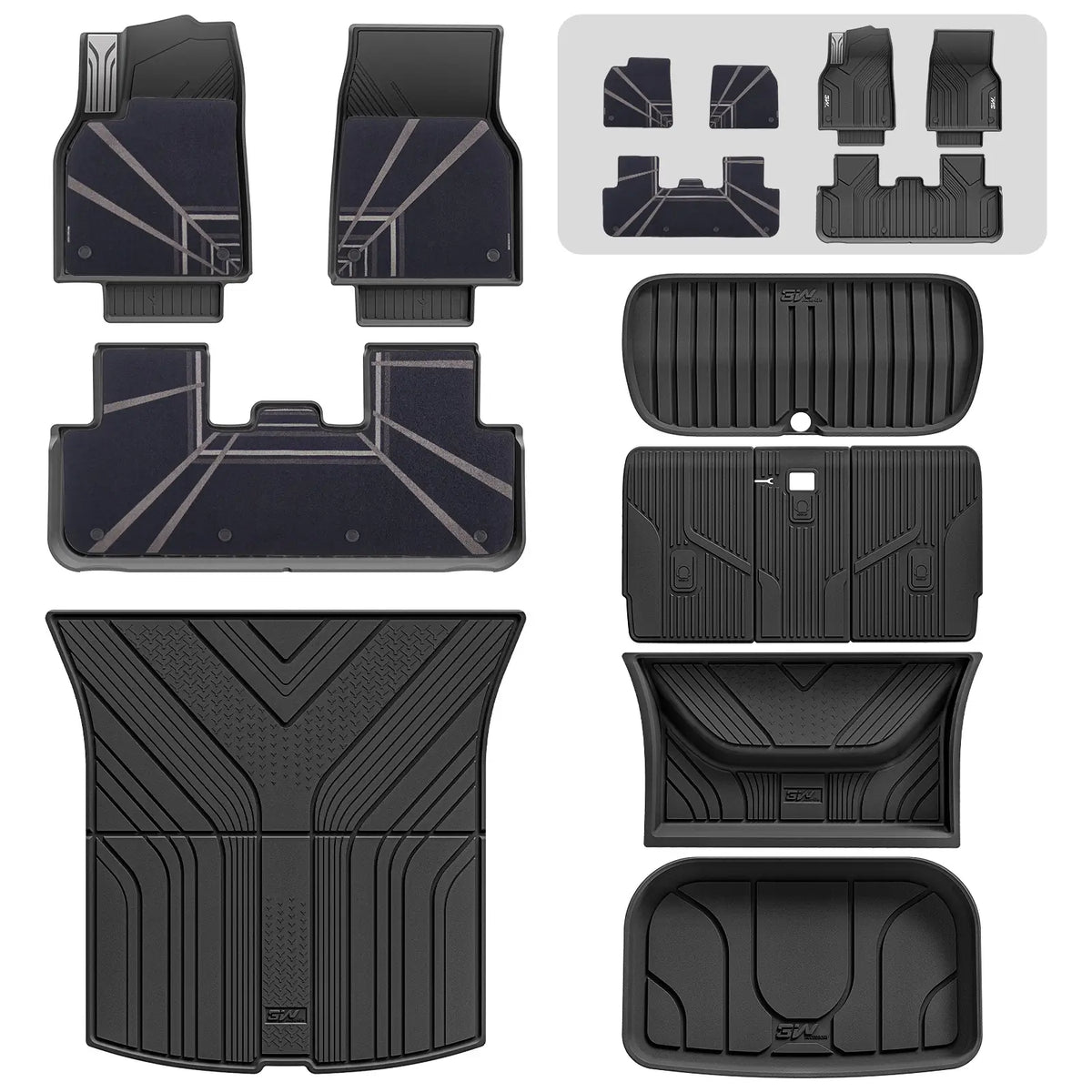 3W All Weather Car Floor Mats For Tesla Model Y Juniper/Premium/Performance 2025-2027 (Left Hand Drive)【Pro Version】