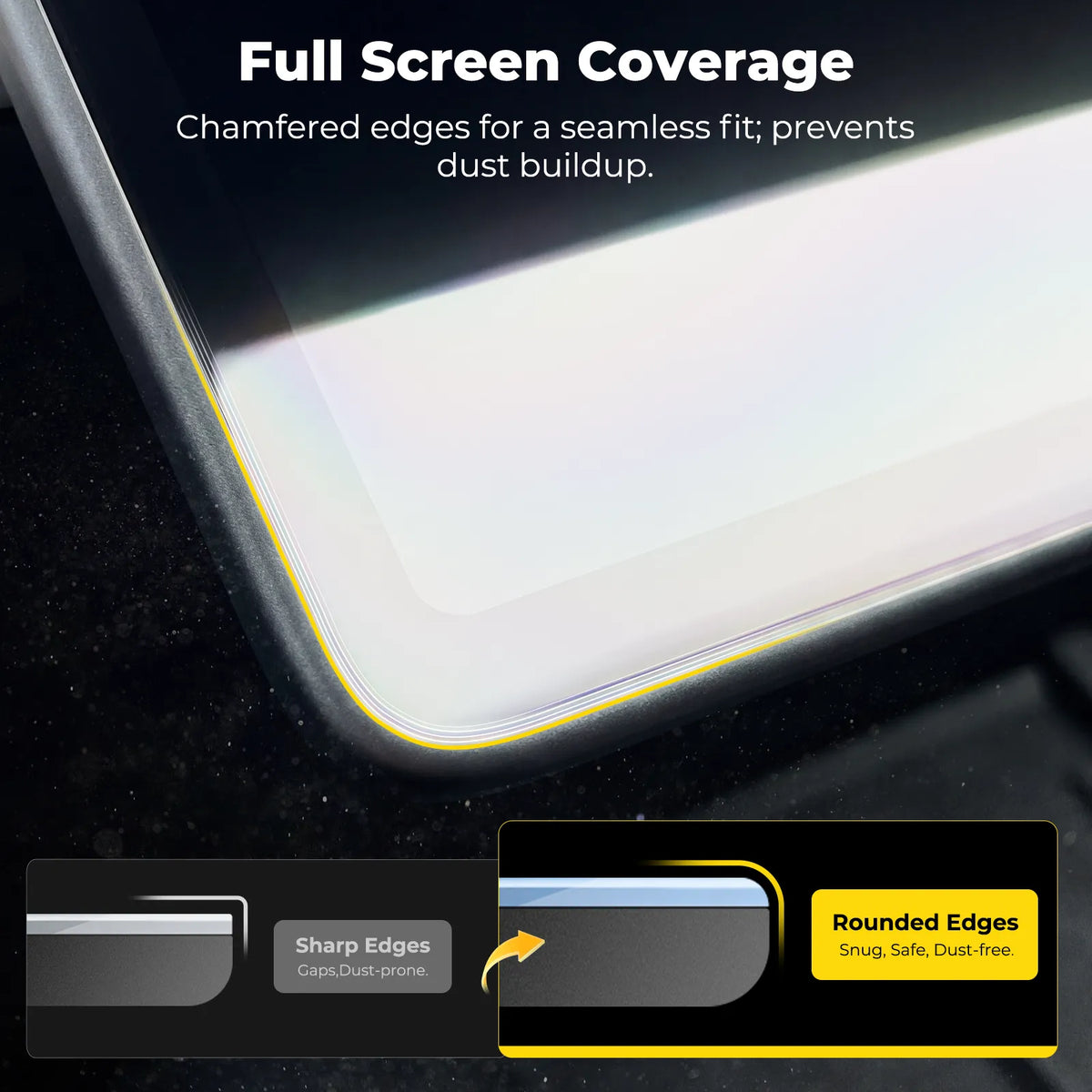 Tempered Glass Screen Protector for Tesla Model Y Juniper and Model 3 Highland (2pcs) 2025-2026