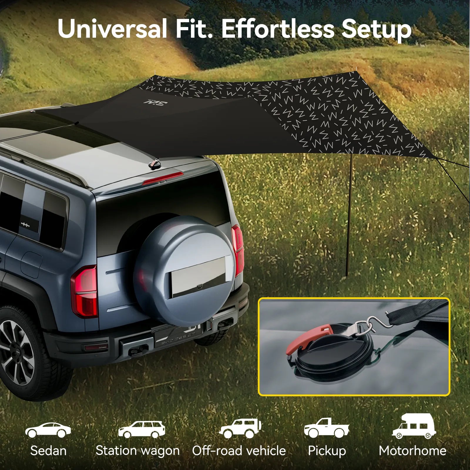 Outdoor Car Side Awning (Universal Fit)