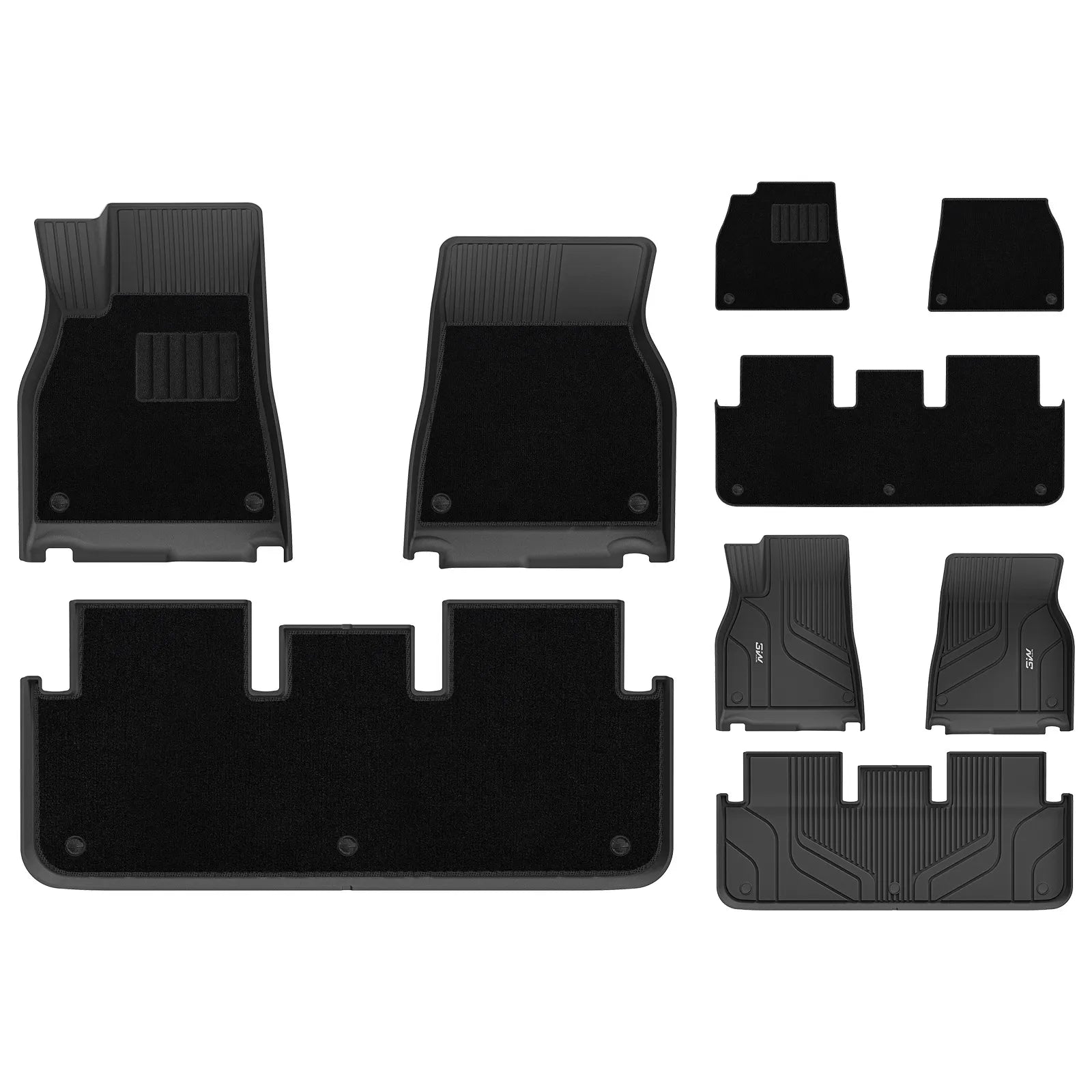 3W Auto Mats Storage Mats For Tesla Model S 2022-2026 (Left Hand Drive)