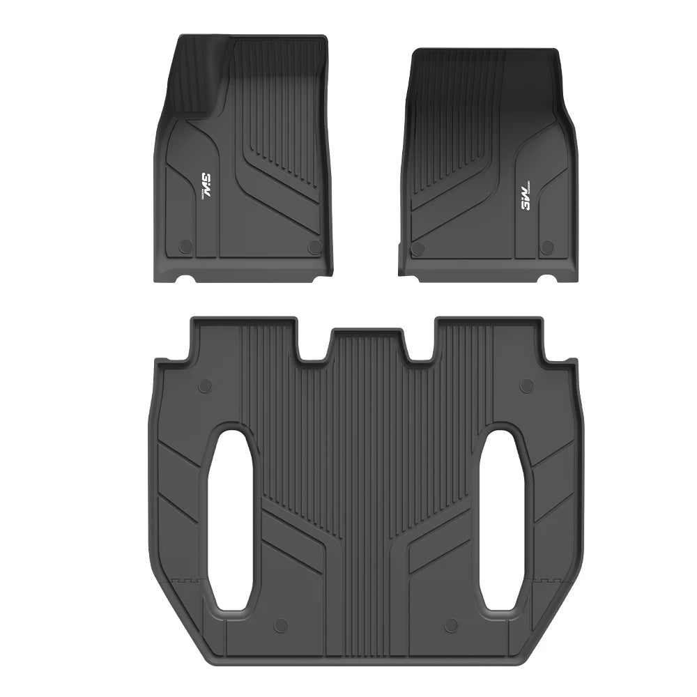 3W All Weather Car Mats For Tesla Model X 6 Seat 2022-2024 LHD