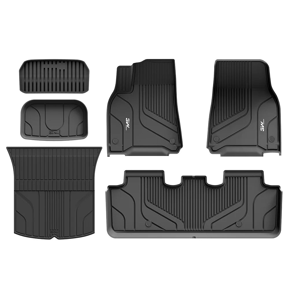 3W All Weather Car Mats For Tesla Model Y 2021-2024 LHD
