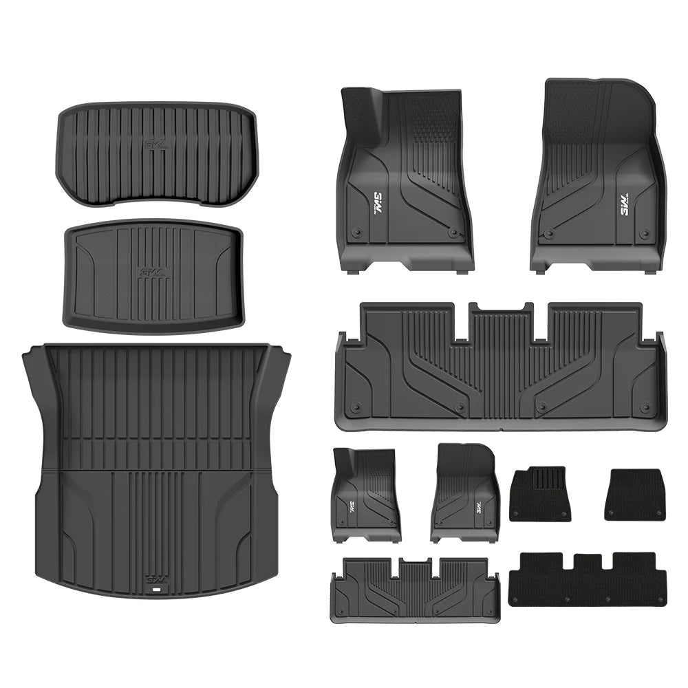 3W All Weather Auto Mats For Tesla Model 3 Highland 2024-2025 LHD 6PCS