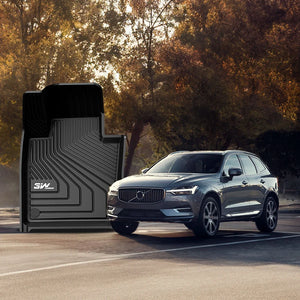 LANGBEAN Vloermatten Voor Volvo XC60 2018-2025 – 3-delige TPE Set Met Hoge Rand, Antislip & Waterdicht, Zwart (Alleen ICEV)