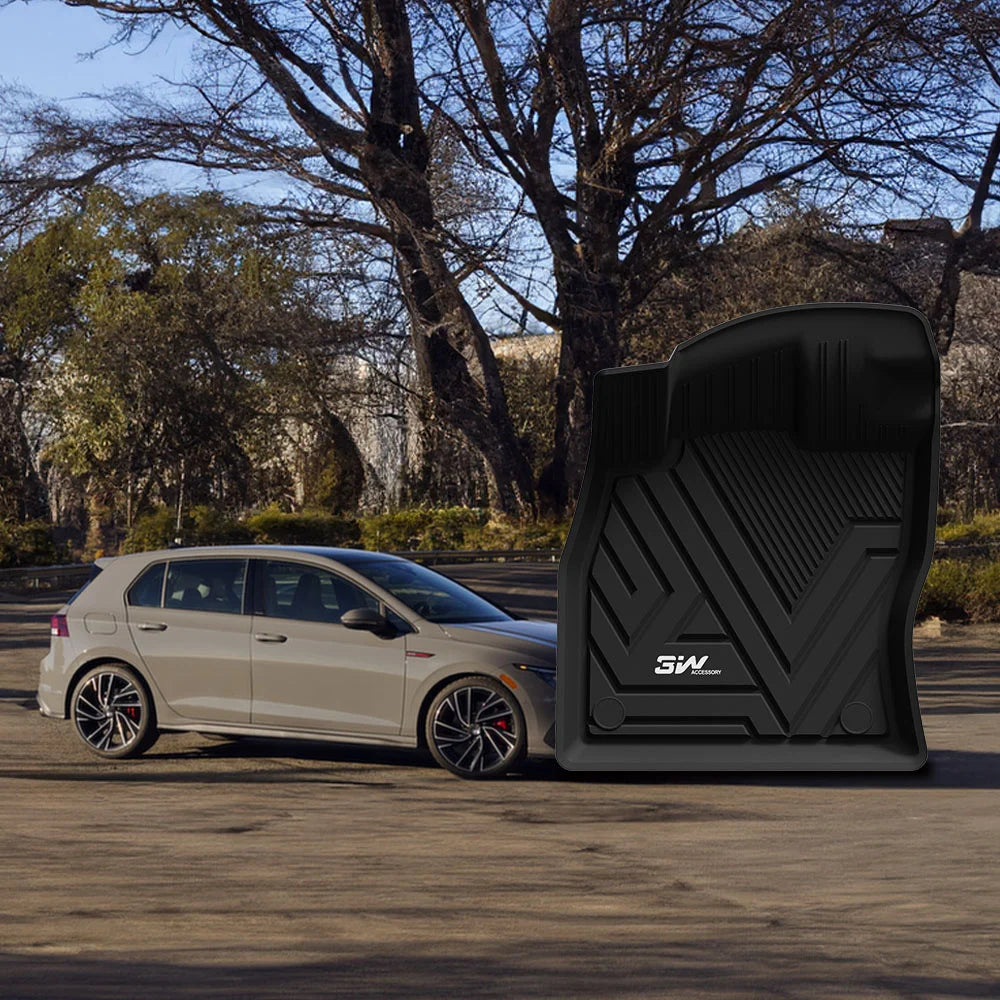 3W All Weather Car Mats For Volkswagen Golf MK8 2020-2024 (Left Hand Drive)