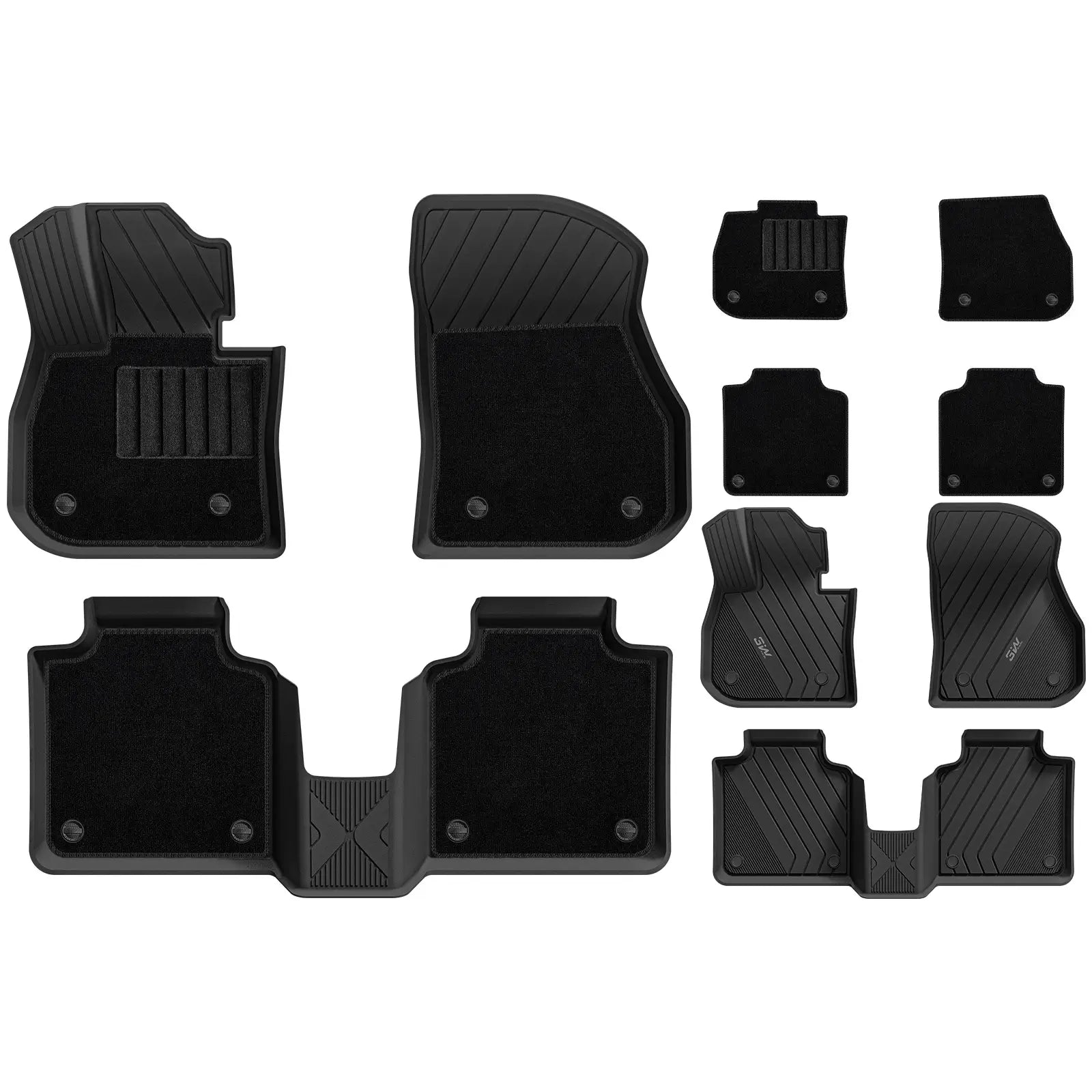 3W All Weather Car Mats For BMW X1 U11 2023-2026 (Not For 18d and X1 xdrive 25e petrol hybrid) (Left Hand Drive)