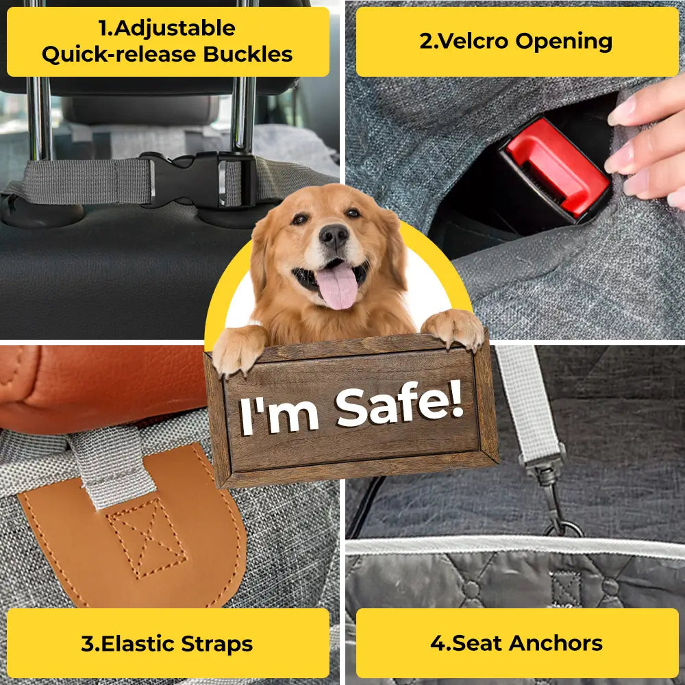 3W Dog Car Seat Cover