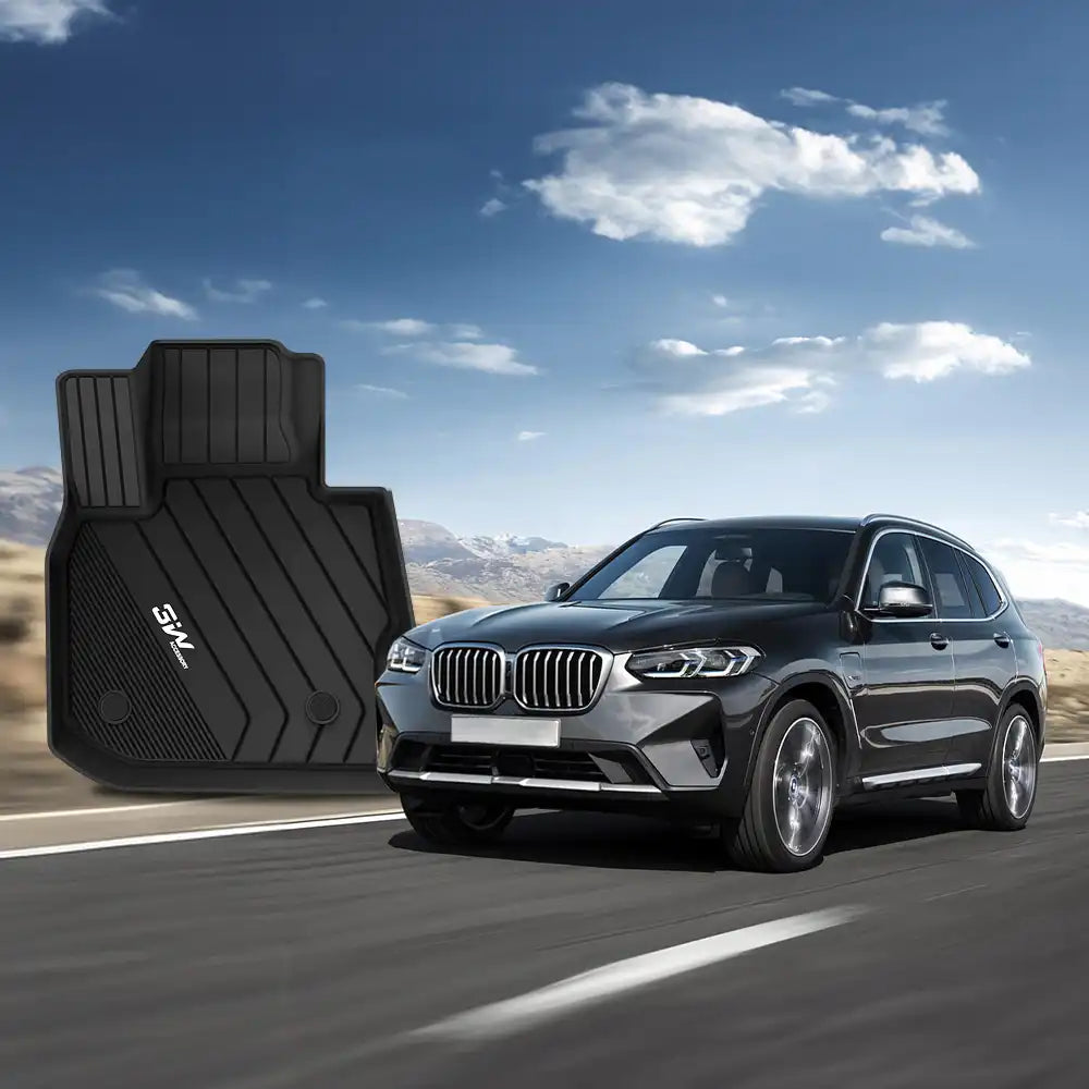 3W All Weather Car Mats For BMW X4 G02 2019-2024/ BMW X3 G01 2018-2024/ iX3 G08 2021-2024 (Left Hand Drive)