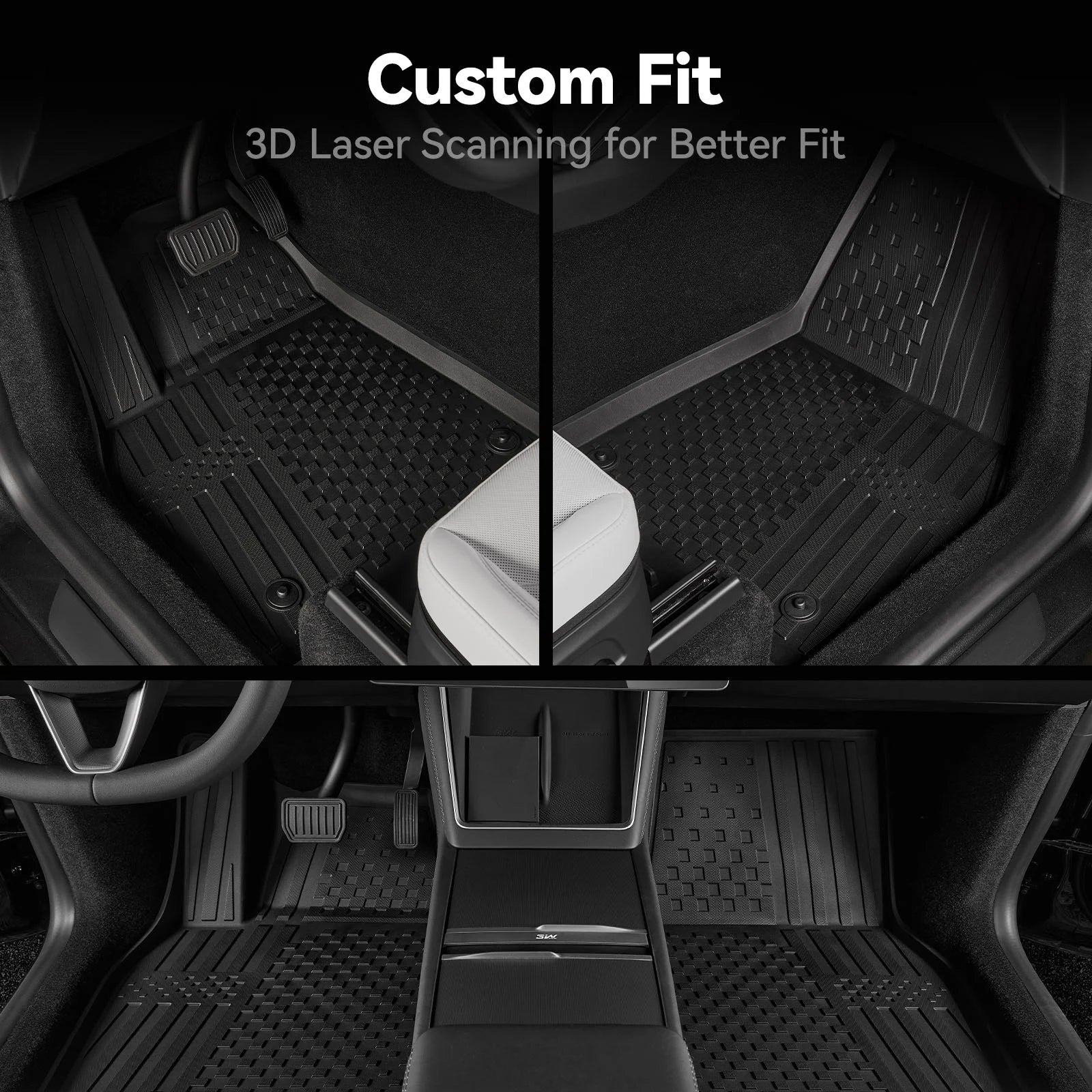 GAFAT Tesla Model Y 2021-2023 2024 Originele rubberen vloermatten, model Y 2024, vloermat, 3D TPE met hoge rand, Tesla Model Y accessoires, originele OEM (5-zits GAFAT Tesla Model Y 2021-2023 2024 Originele rubberen vloermatten, model Y 2024, vloermat, 3D TPE met hoge rand, Tesla Model Y accessoires, originele OEM (5-zits