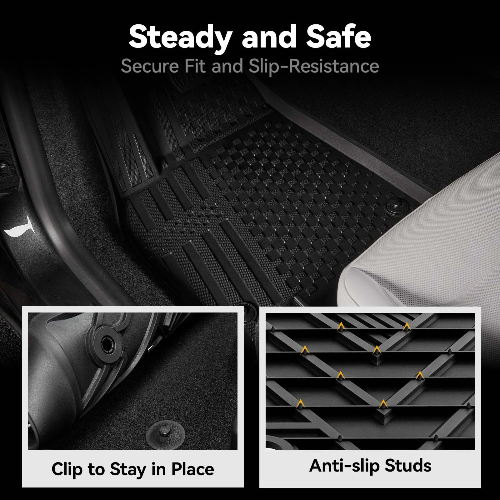 3W All Weather Car Mats For Tesla Model Y Juniper 2025-2026 LHD【Basic Version】