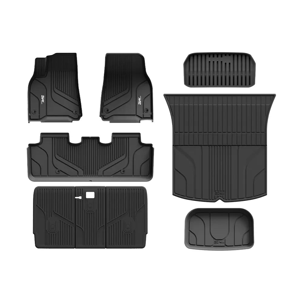 3W All Weather Car Mats For Tesla Model Y 2021-2024 LHD