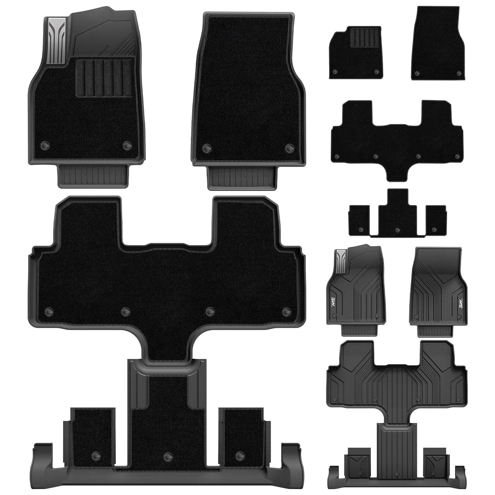 3W All Weather Car Mats For Tesla Model Y L 2026 LHD