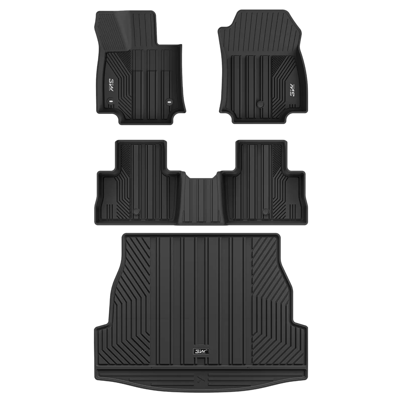 3W All Weather Car Mats For Toyota RAV4 XA50 Hybrid HEV 2019-2025 LHD