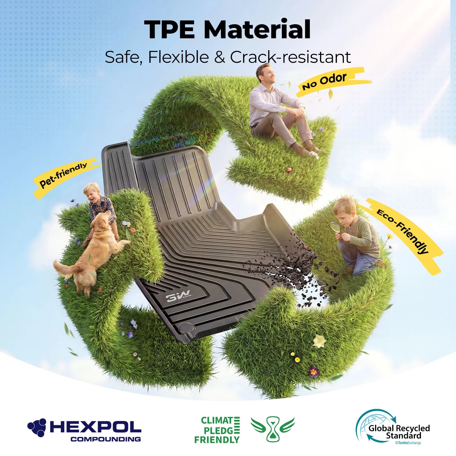 3W All Weather Car Mats For Volvo XC60 2018-2026 LHD