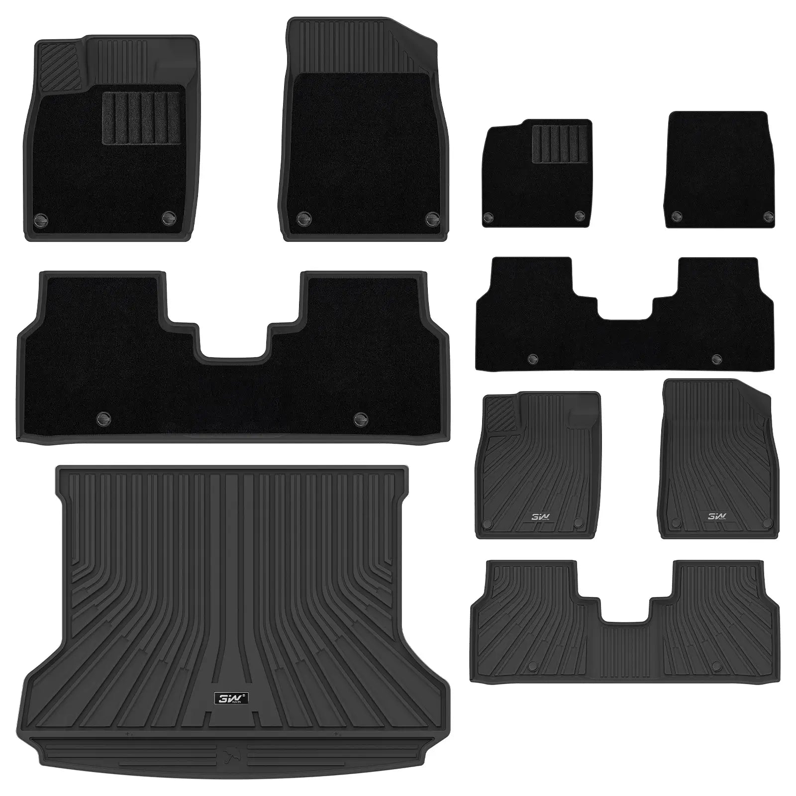 3W All Weather Car Mats For Volkswagen ID.4 2021-2026 LHD