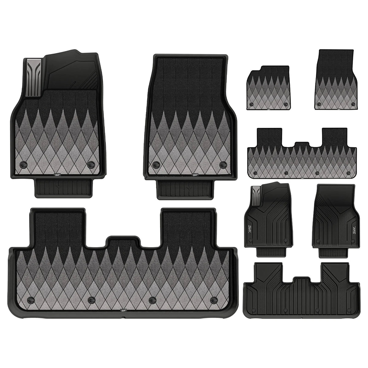 3W Double Layer Car Floor Mats For Tesla Model Y Juniper/Premium/Performance With Carpets 2025-2026