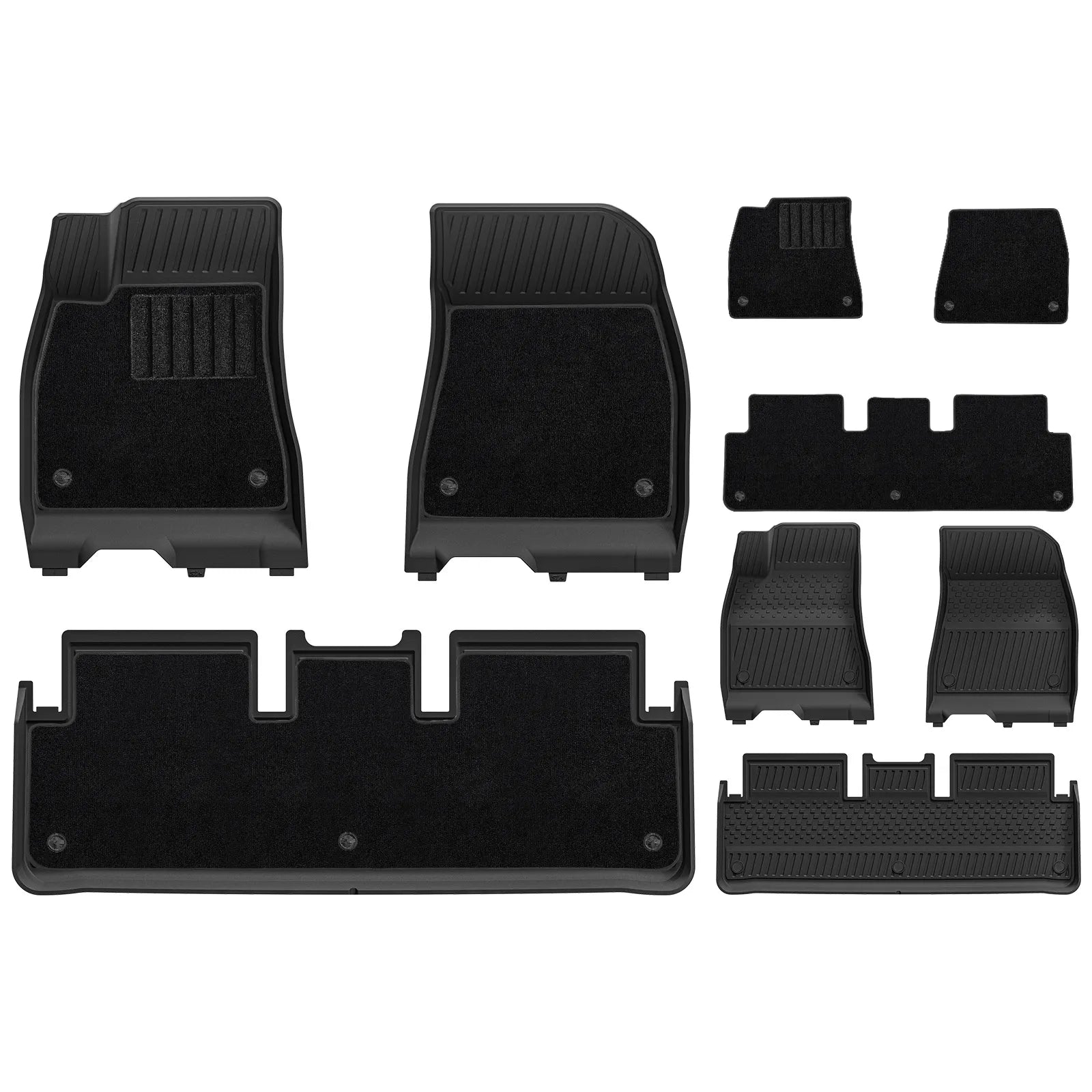 3W All Weather Auto Mats For Tesla Model 3 Highland 2024-2026 (Left Hand Drive)