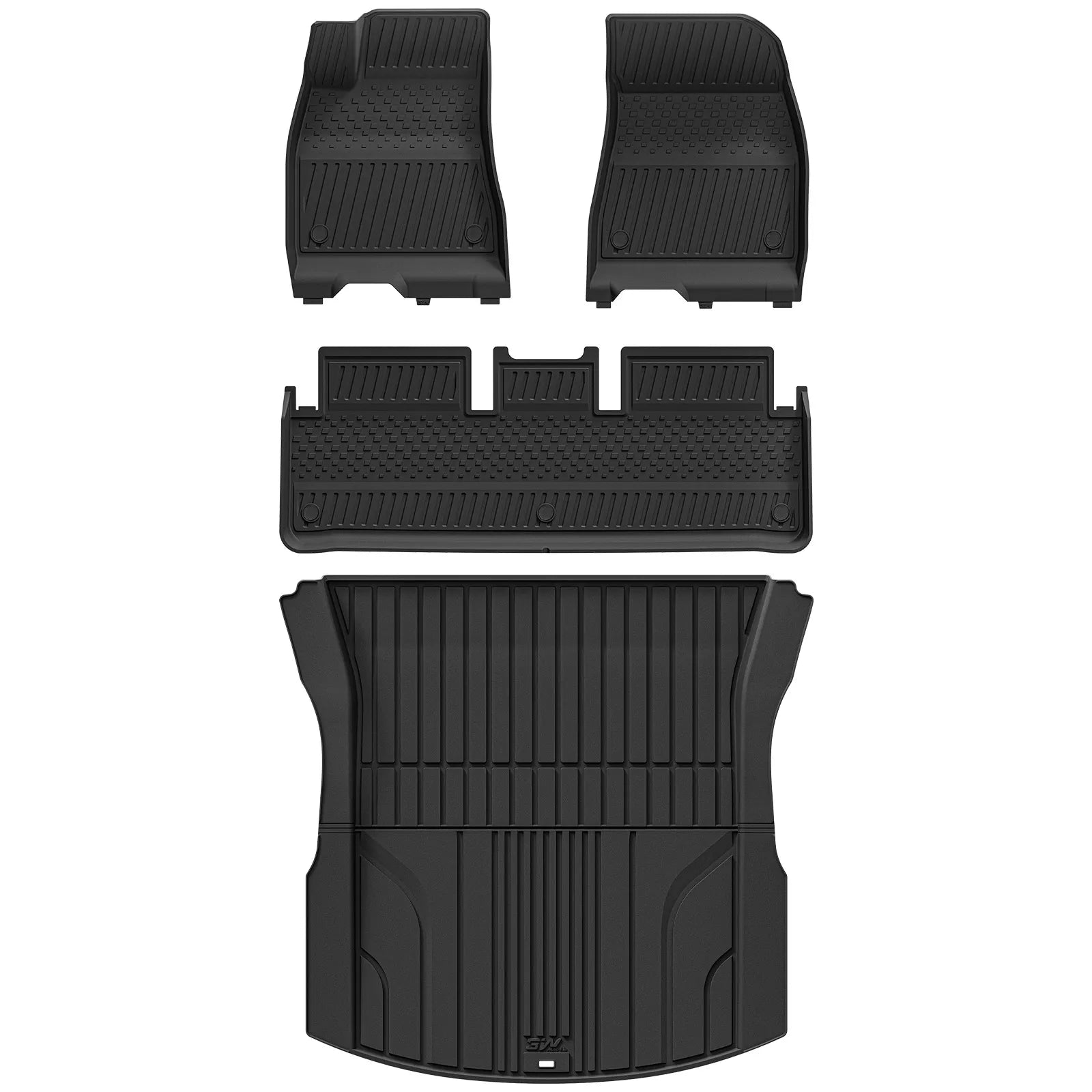 3W All Weather Auto Mats For Tesla Model 3 Highland 2024-2026 (Left Hand Drive)