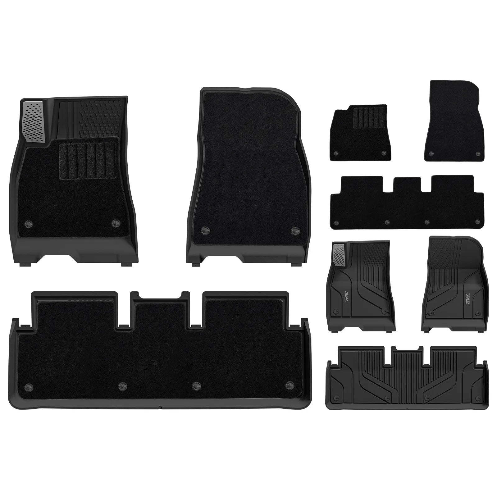 3W All Weather Auto Mats For Tesla Model 3 Highland 2024-2026 (Left Hand Drive)