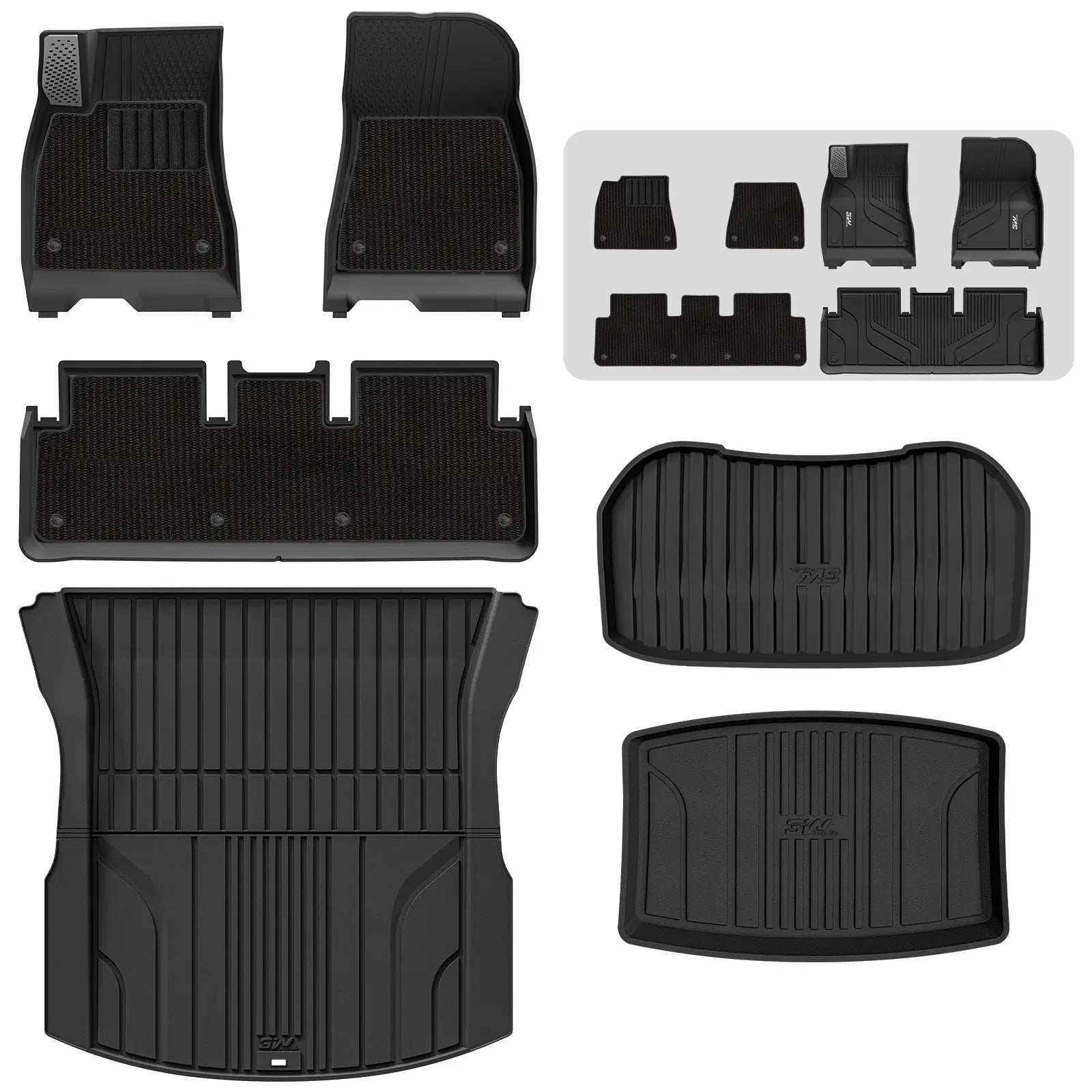 3W All Weather Auto Mats For Tesla Model 3 Highland 2024-2025 LHD【Pro Version】