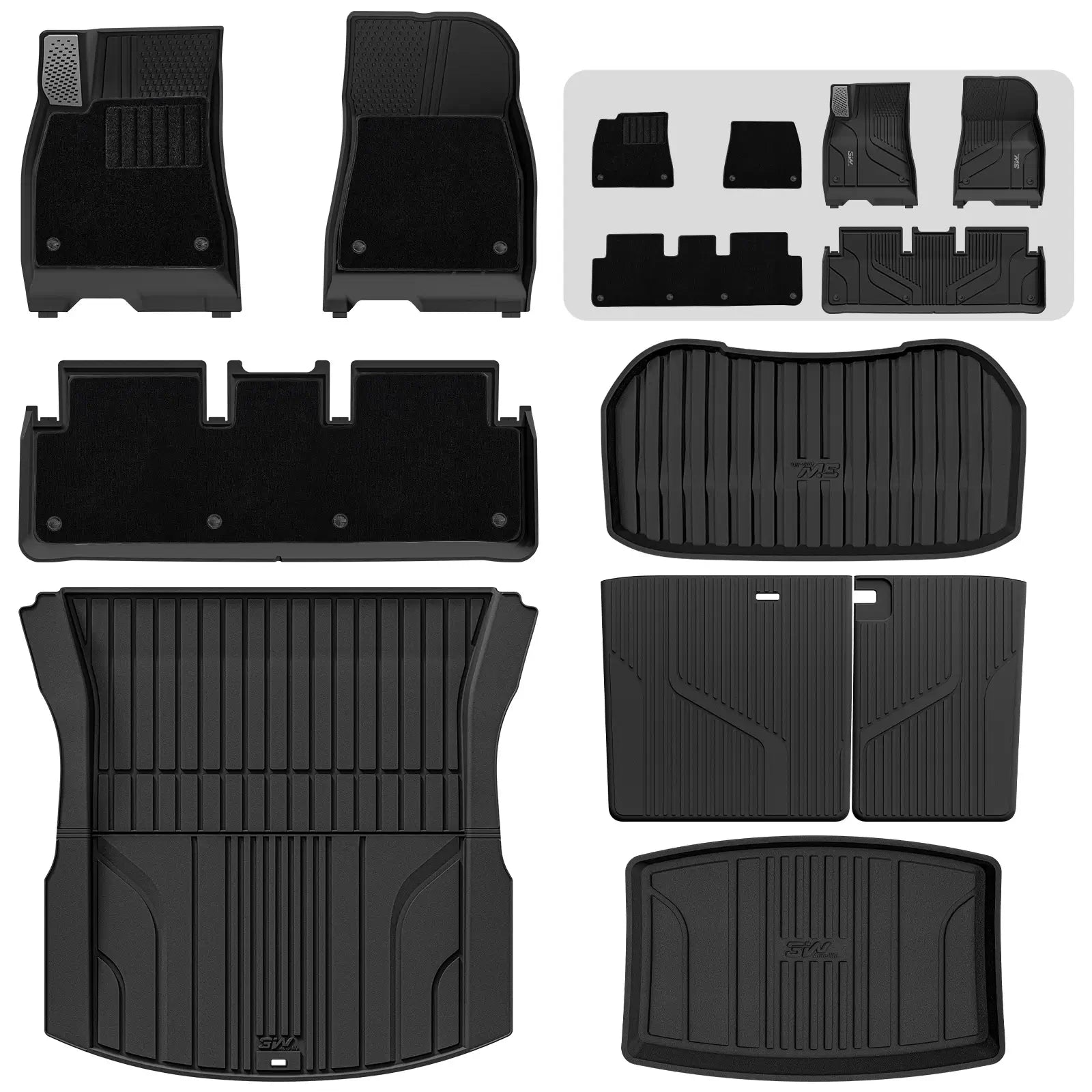 3W All Weather Auto Mats For Tesla Model 3 Highland 2024-2026 (Left Hand Drive)【Pro Version】
