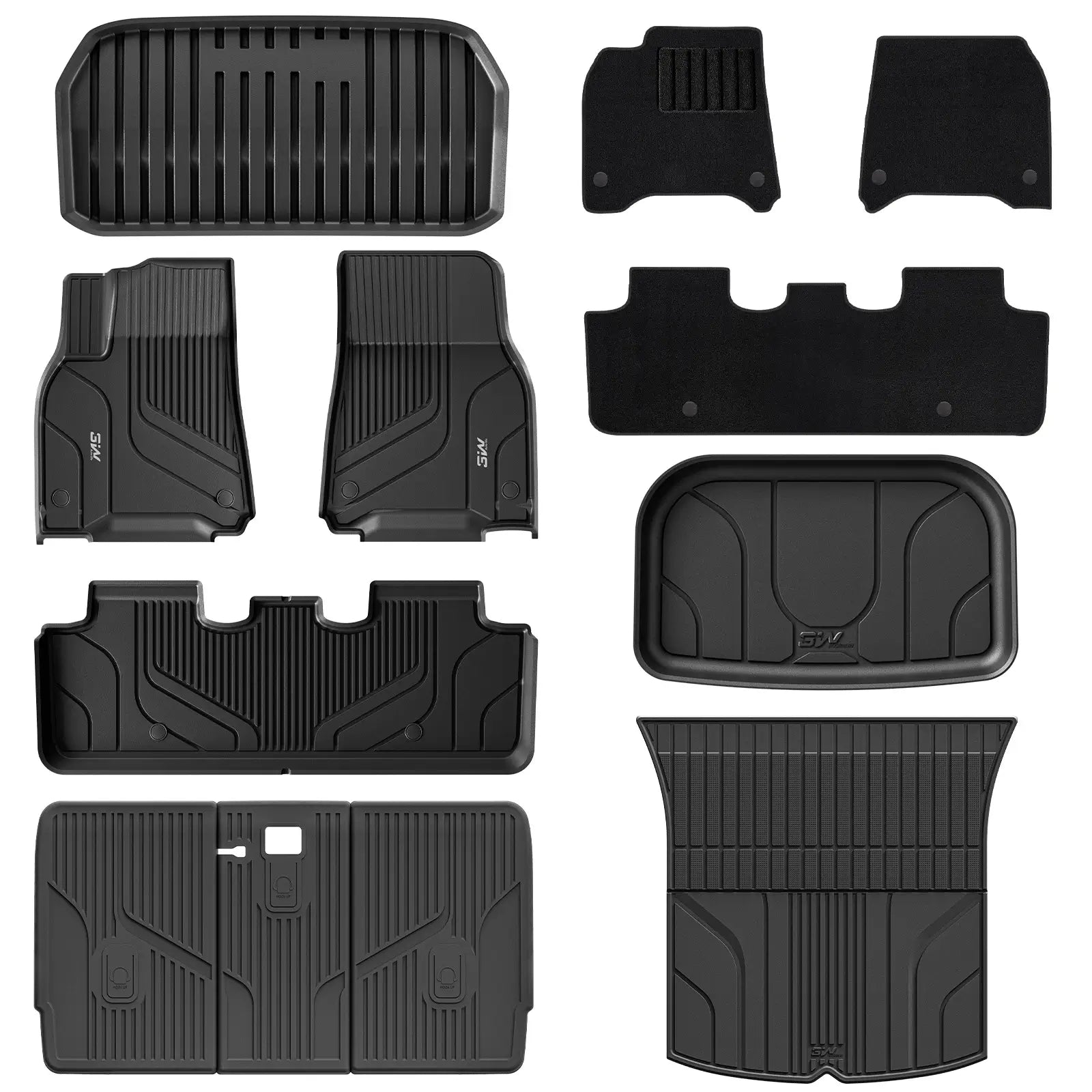 3W All Weather Car Mats For Tesla Model Y 2021-2024 LHD