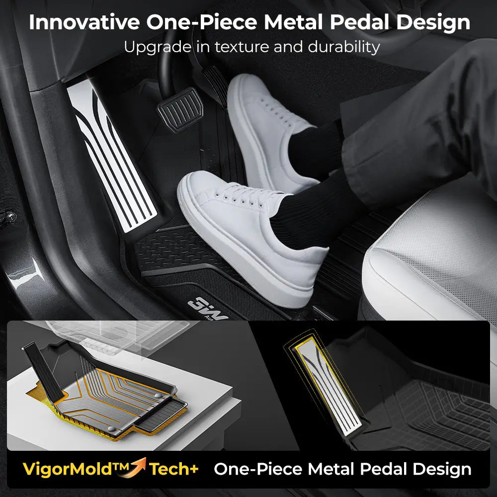 3W Double Layer Car Floor Mats For Tesla Model Y Juniper/Premium/Performance With Carpets 2025-2026