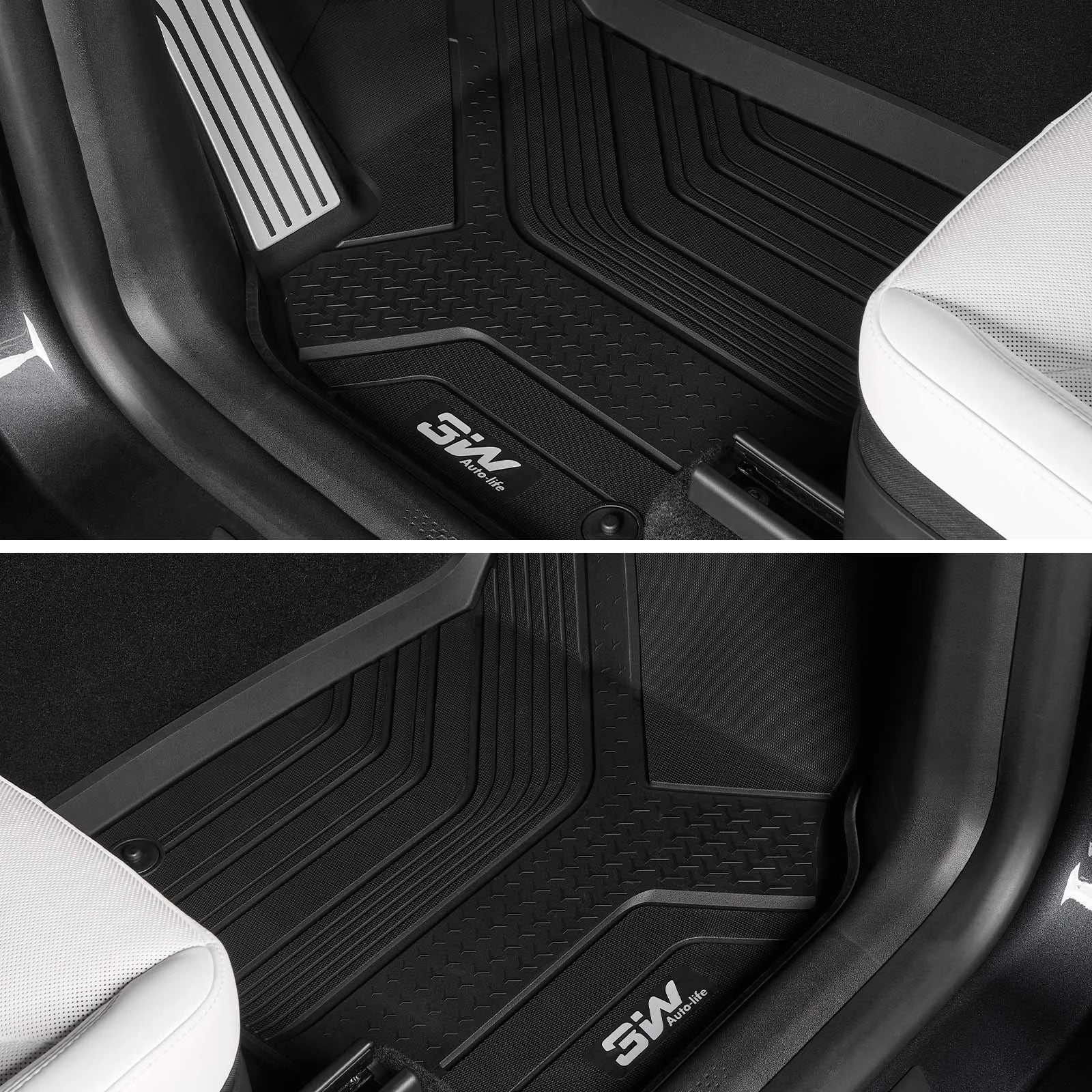 3W All Weather Car Floor Mats For Tesla Model Y Juniper 2025-2026 LHD【Pro Version】