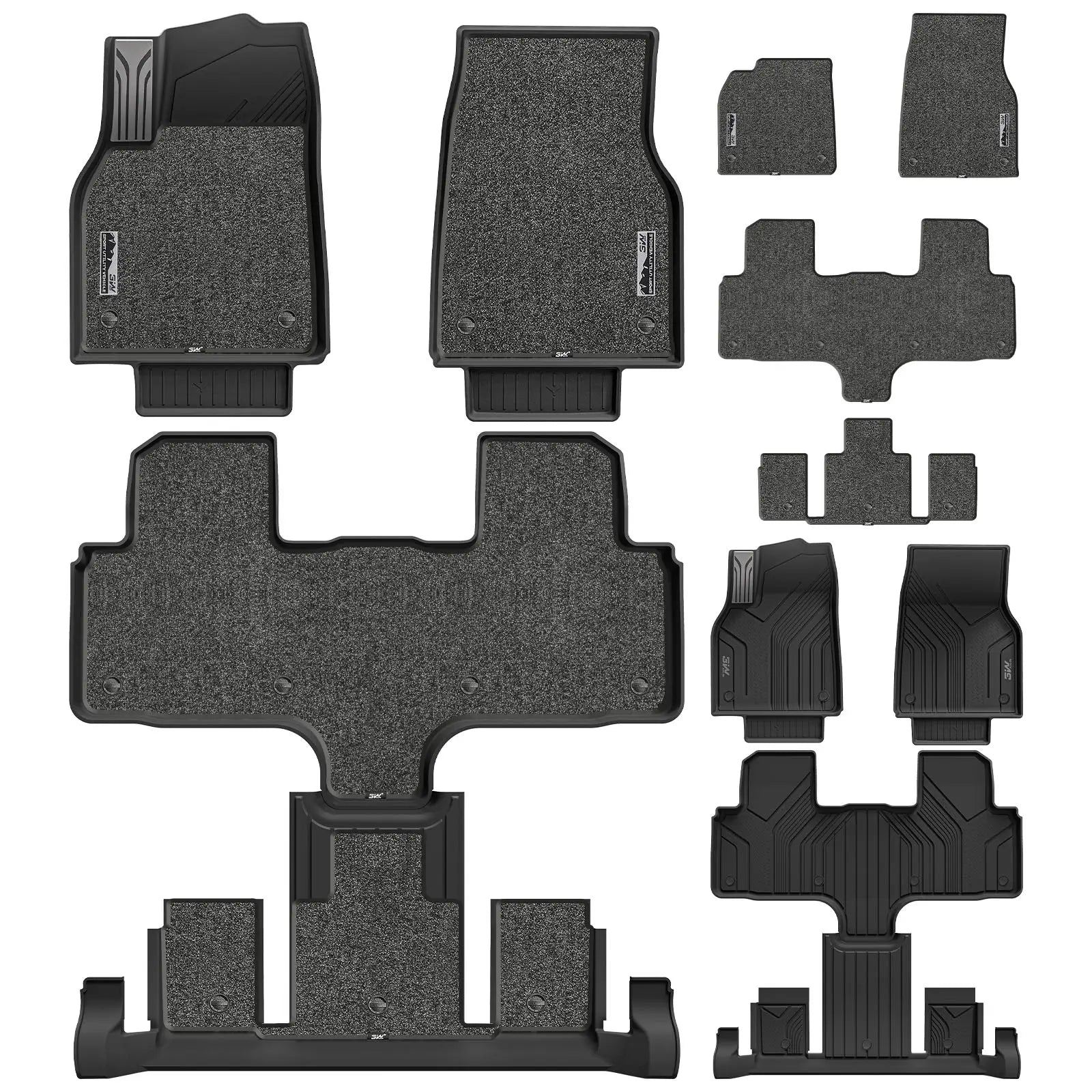 3W All Weather Car Mats For Tesla Model Y L 2026 LHD