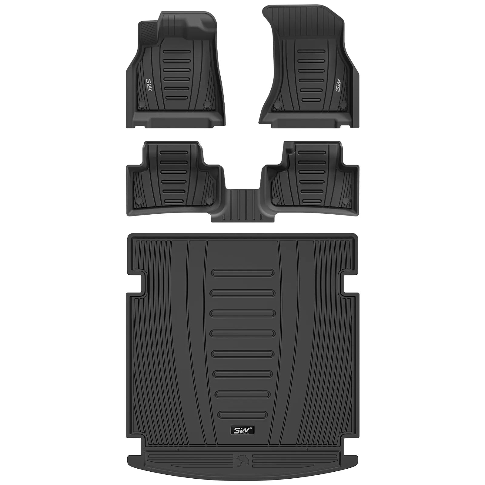 3W All Weather Car Mats For Audi Q5 S 80A 2017-2024 (Left Hand Drive) (Not fit for EFSI Plug-in Hybrid）