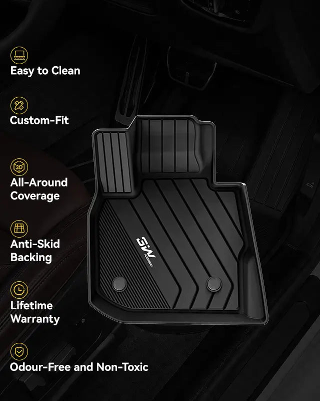 OMAC All-Weather TPE Cargo Mat For Mini Cooper Countryman F60 2017-2024 – Black, Custom Fit