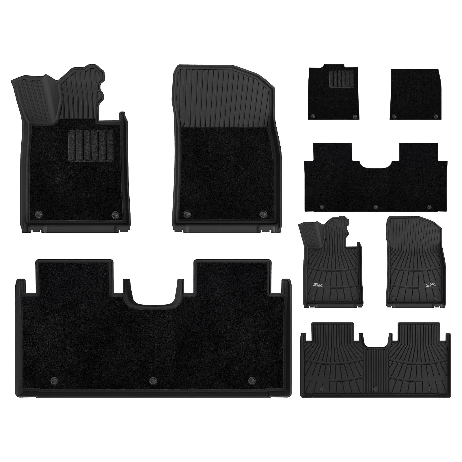 3W All Weather Car Mats for Xpeng P7+ 2024-2027 (Left Hand Drive)