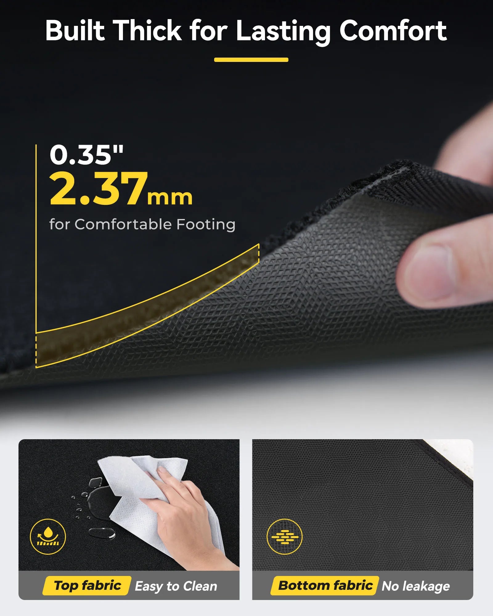 3W All Weather Car Mats for Xpeng P7+ 2024-2027 (Left Hand Drive)
