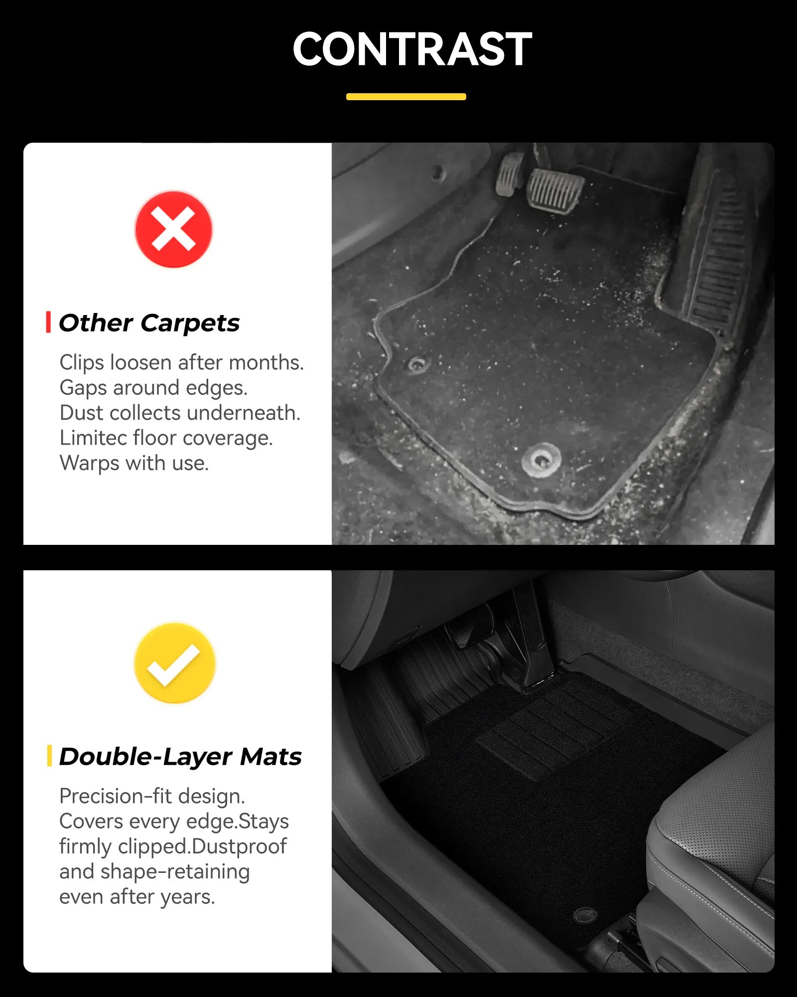 3W All Weather Car Mats for Xpeng P7+ 2024-2027 (Left Hand Drive)