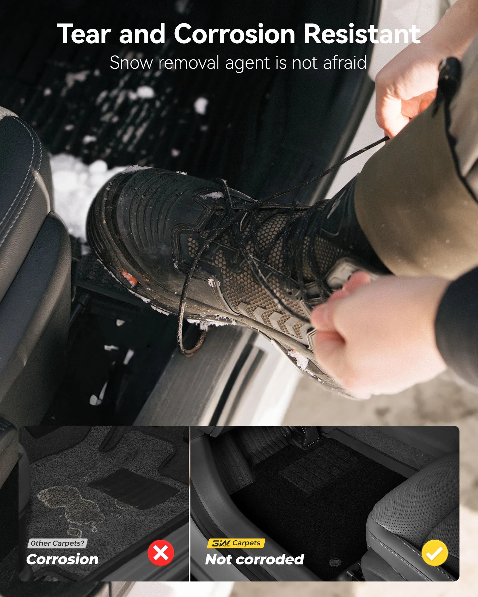 3W All Weather Car Mats for Xpeng P7+ 2024-2027 (Left Hand Drive)