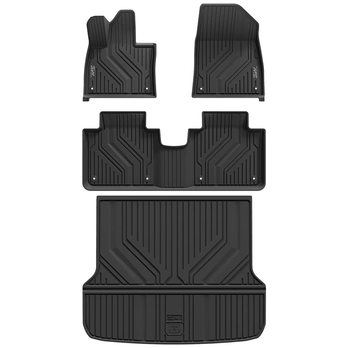 3W All Weather Car Mats for Zeekr 7X 2024-2026 (Left Hand Drive)